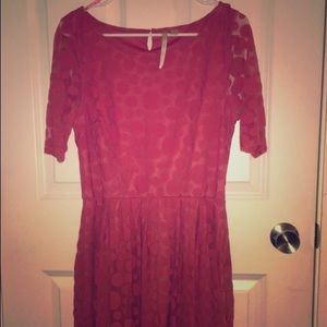 Lauren Conrad Pink Polka Dot Dress